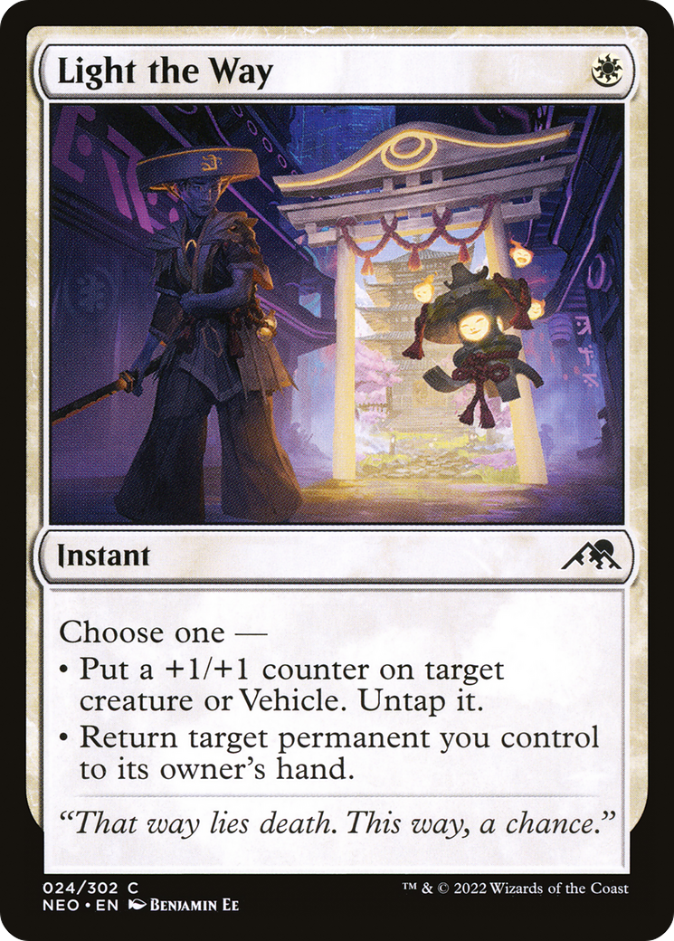 Light the Way (NEO-024) [Kamigawa: Neon Dynasty] Foil