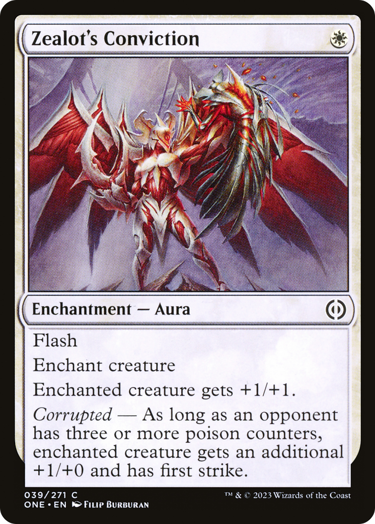 Zealot's Conviction (ONE-039) [Phyrexia: All Will Be One] Foil