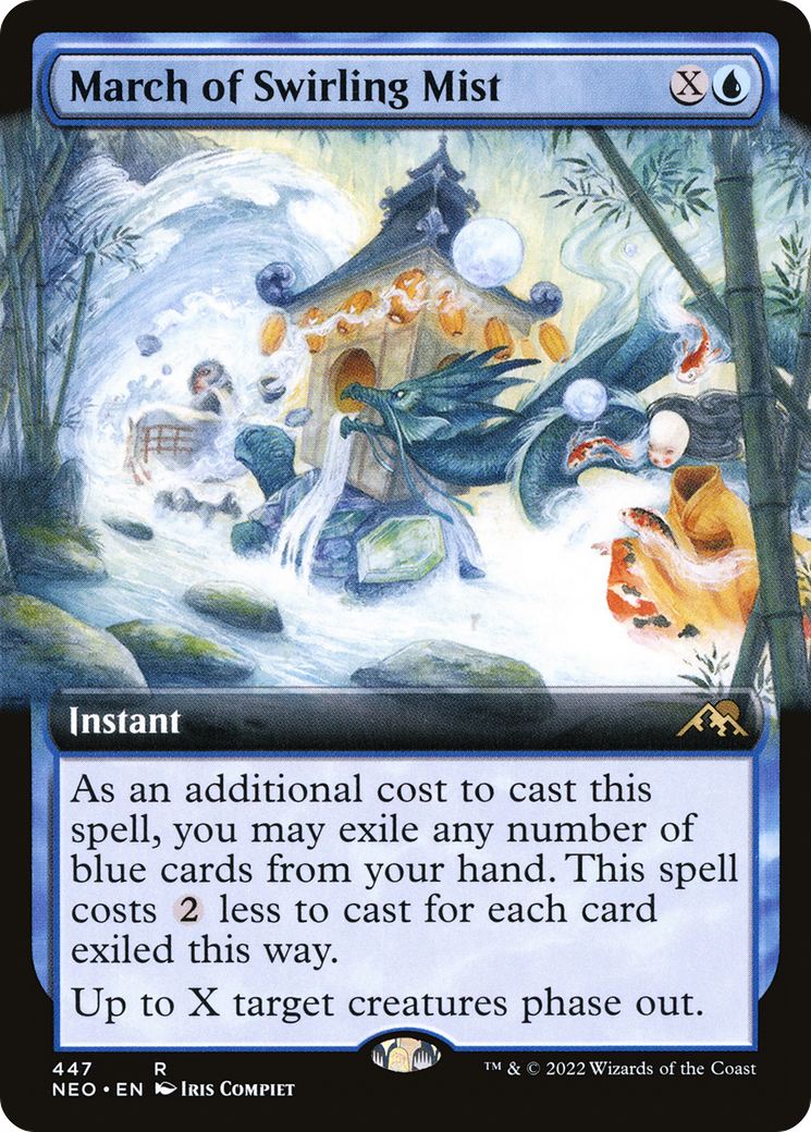 March of Swirling Mist (Extended Art) (NEO-447) [Kamigawa: Neon Dynasty]