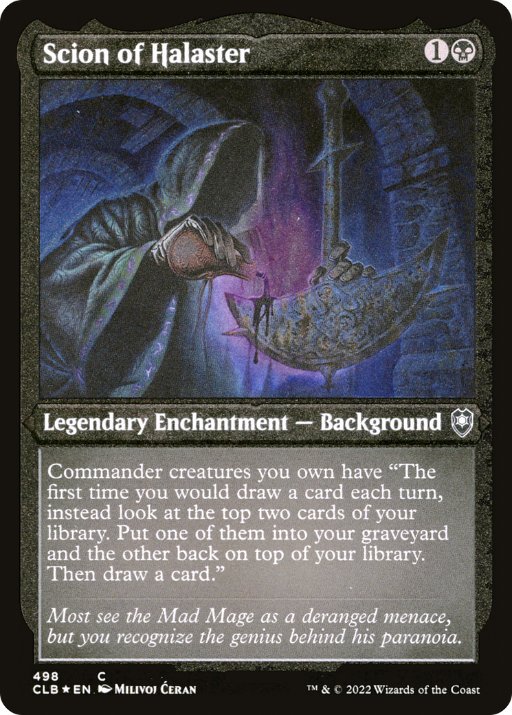 Scion of Halaster (CLB-498) [Commander Legends: Battle for Baldur's Gate] Etched Foil