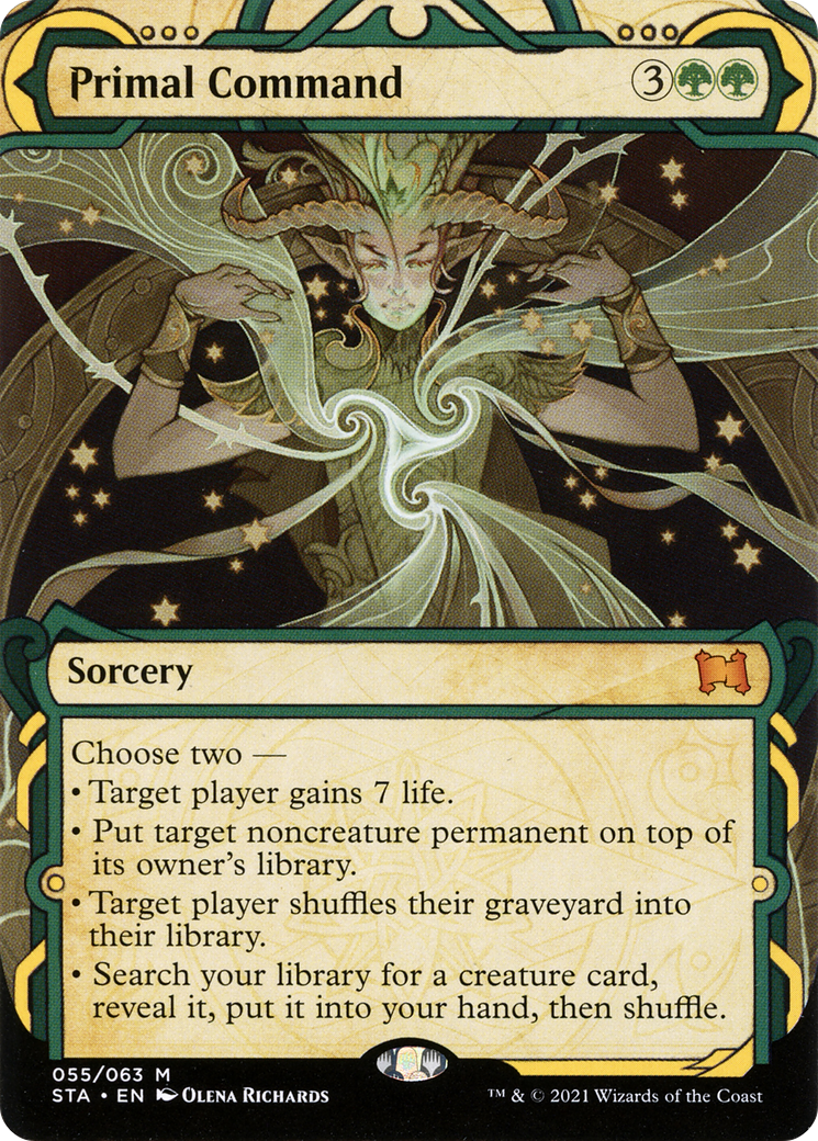 Primal Command (STA-055) (Showcase) (Borderless) [Strixhaven Mystical Archive]