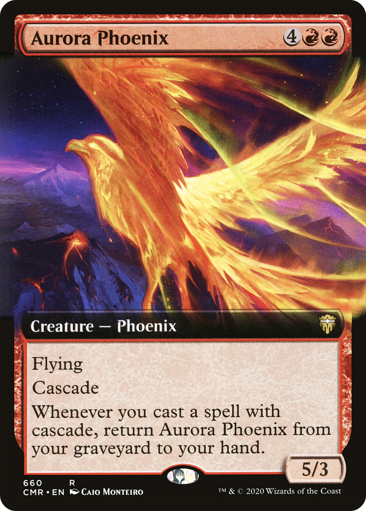 Aurora Phoenix (CMR-660) [Commander Legends]: (Extended Art)
