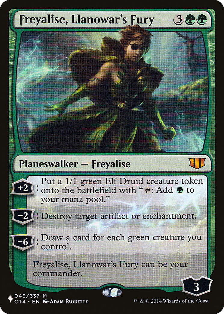 Freyalise, Llanowar's Fury (LIST-C14-43) [The List]