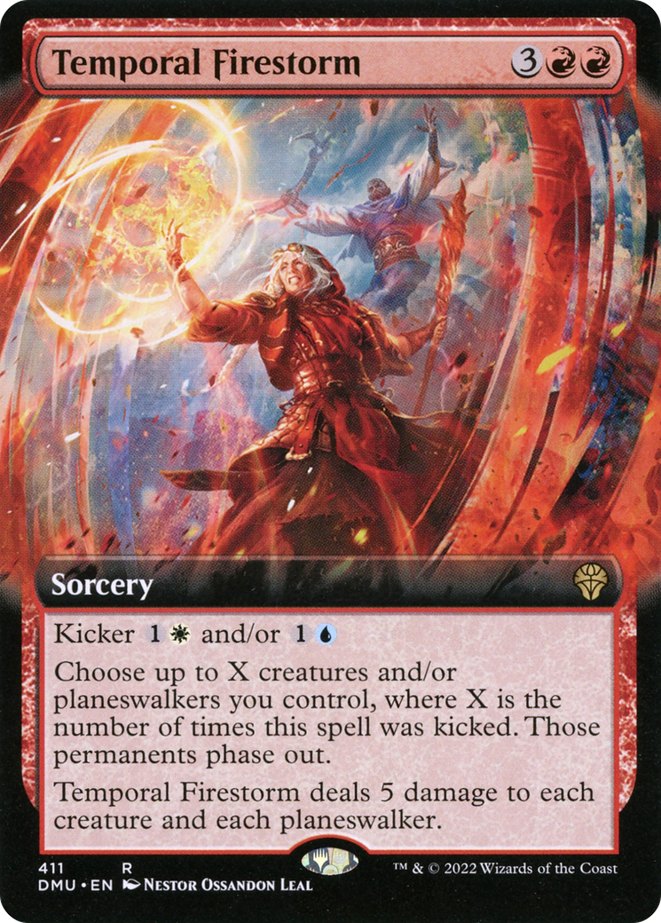 Temporal Firestorm (DMU-411) [Dominaria United]: (Extended Art) Foil