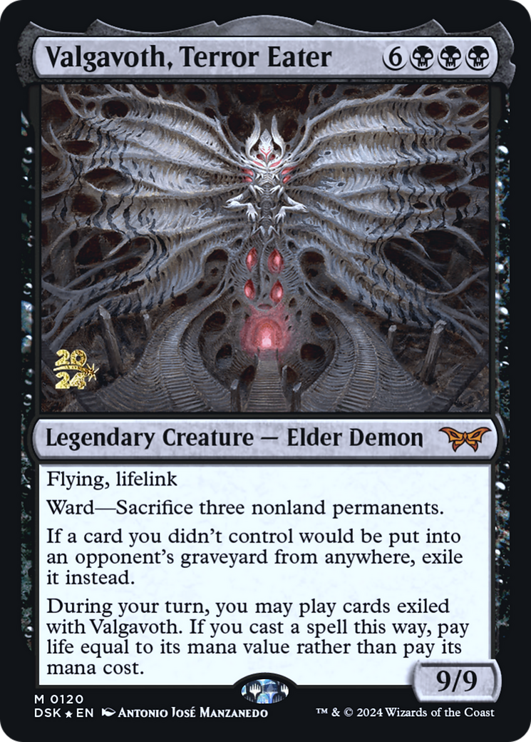 Valgavoth, Terror Eater (PRE-120S) [Duskmourn: House of Horror Promos] Foil