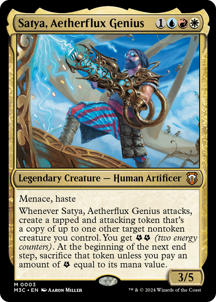 Satya, Aetherflux Genius (M3C-003) [Modern Horizons 3 Commander]