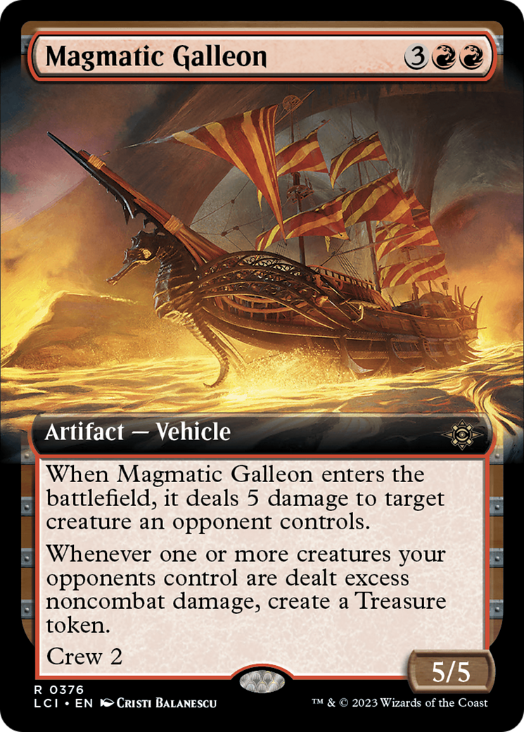 Magmatic Galleon (LCI-376) [The Lost Caverns of Ixalan]: (Extended Art) Foil