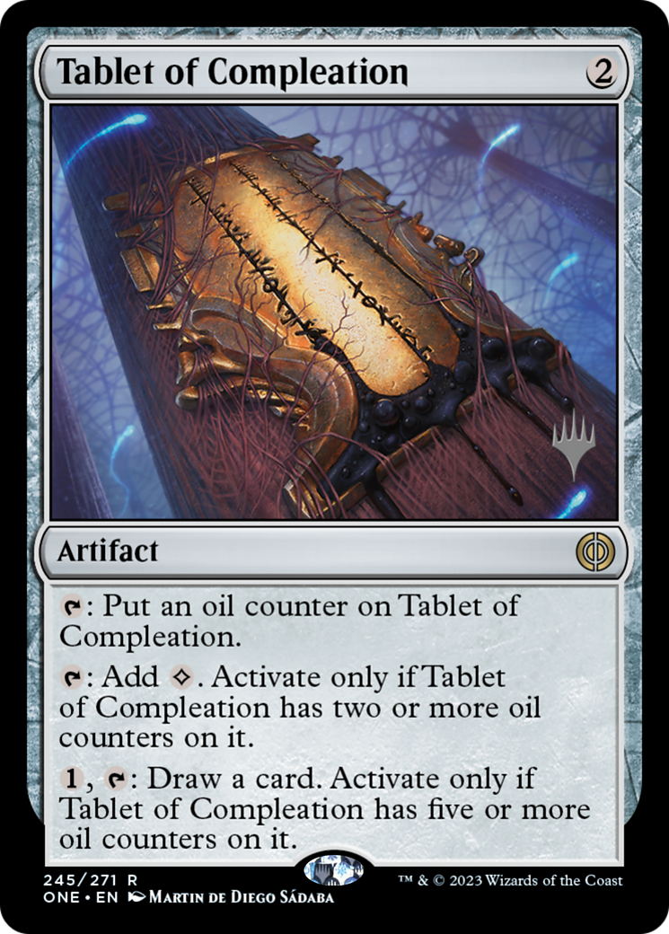 Tablet of Compleation (PPONE-245P) [Phyrexia: All Will Be One Promos] Foil