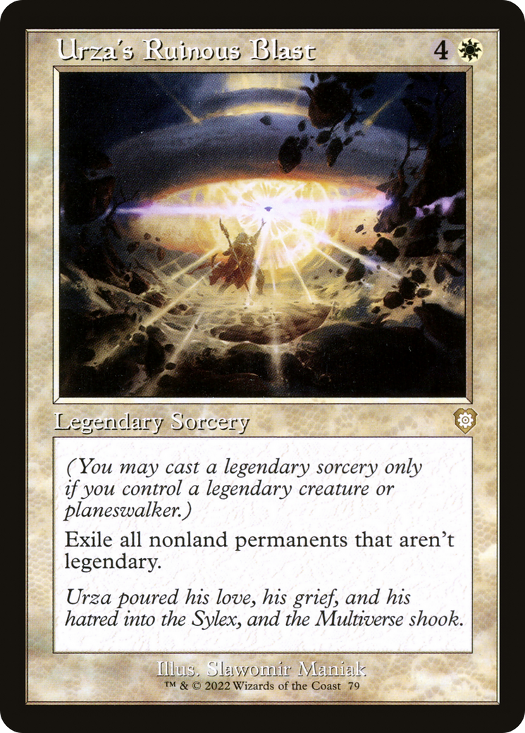 Urza's Ruinous Blast (Retro Frame) (BRC-079) [The Brothers' War Commander]