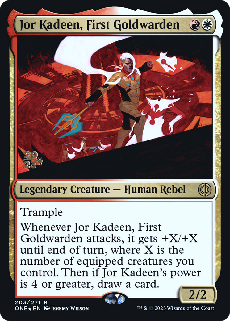 Jor Kadeen, First Goldwarden (PRE-203S) [Phyrexia: All Will Be One Promos] Foil