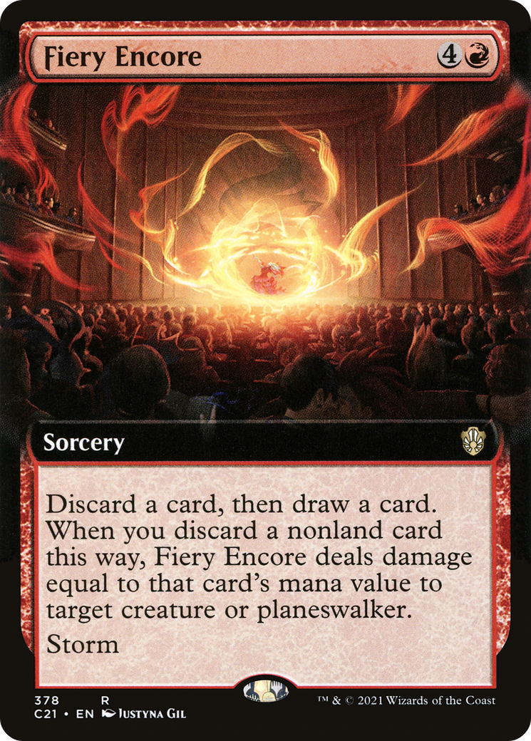 Fiery Encore (Extended Art) (C21-378) [Commander 2021]