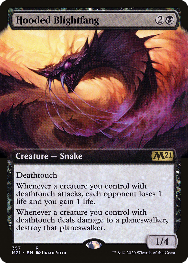 Hooded Blightfang (Extended Art) (M21-357) [Core Set 2021]