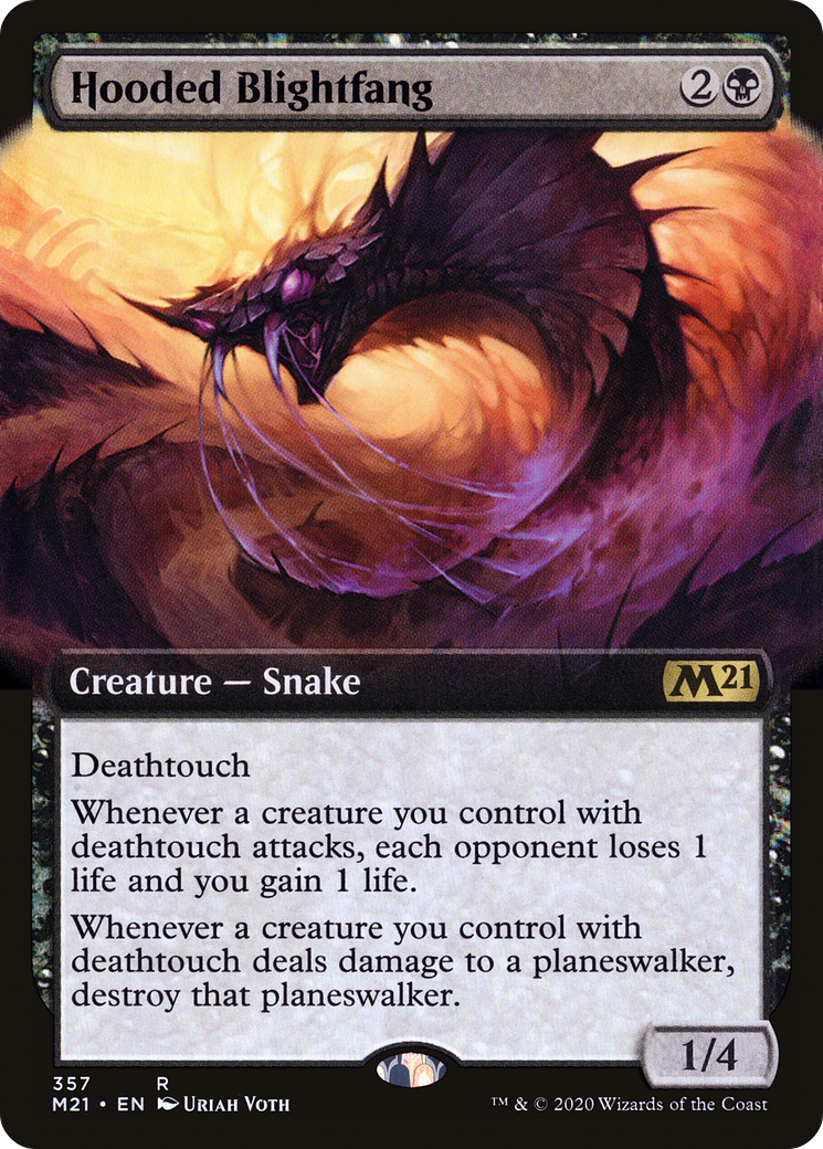 Hooded Blightfang (M21-357) [Core Set 2021]: (Extended Art) Foil