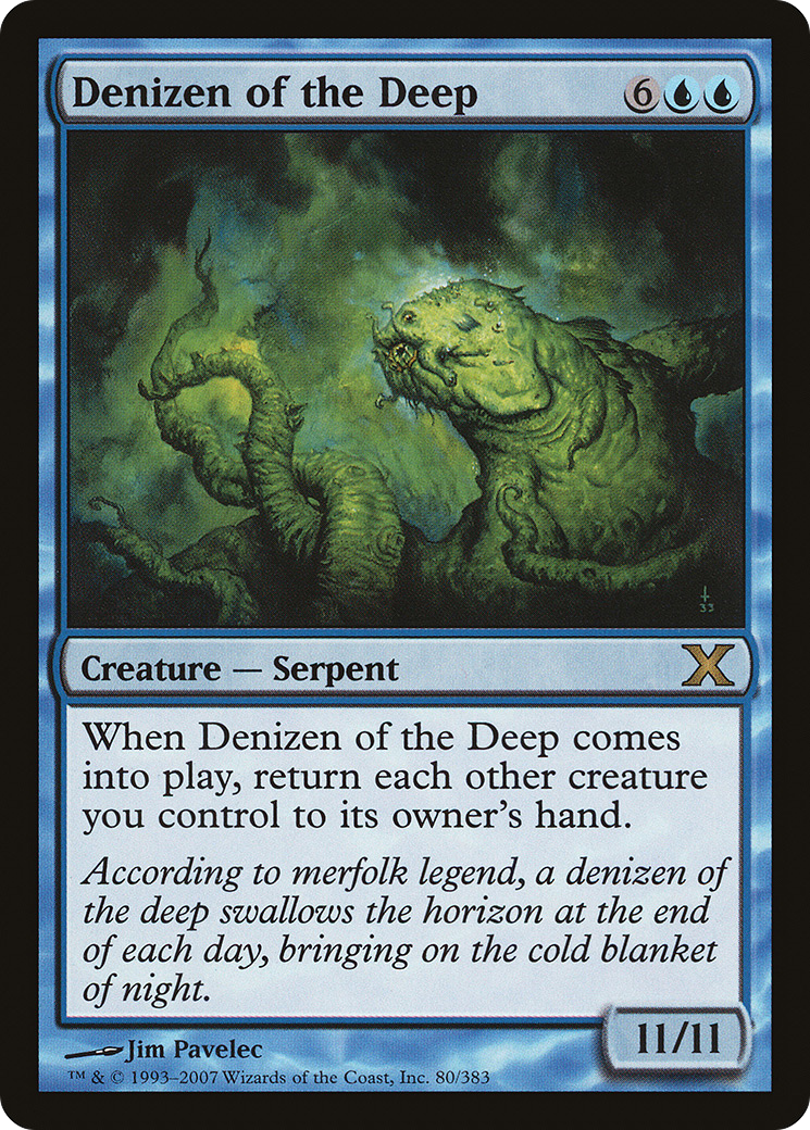 Denizen of the Deep (10E-080) [Tenth Edition] Foil