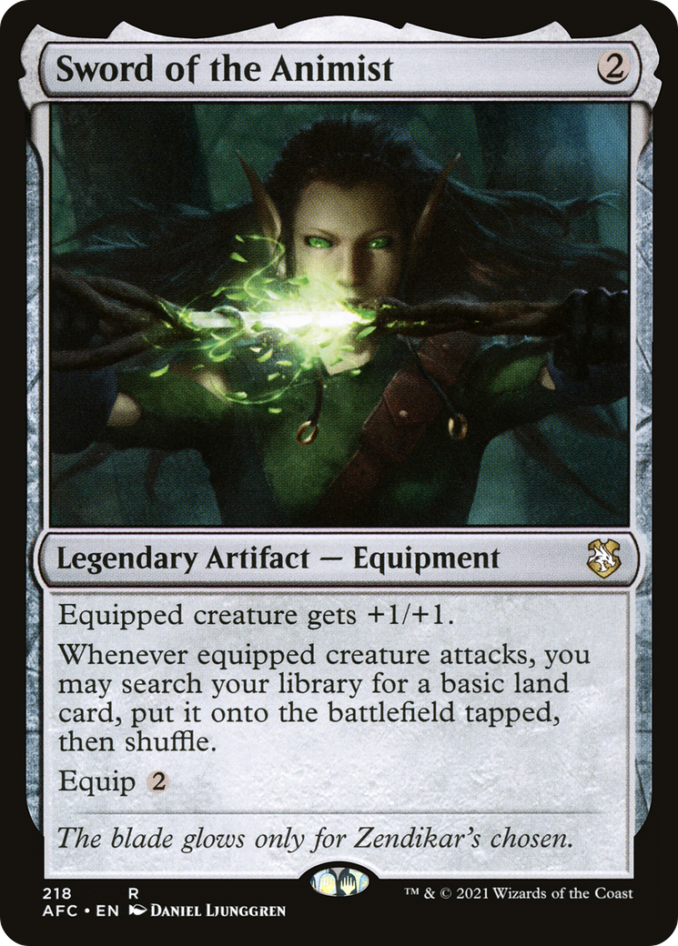 Sword of the Animist (AFC-218) [Forgotten Realms Commander]