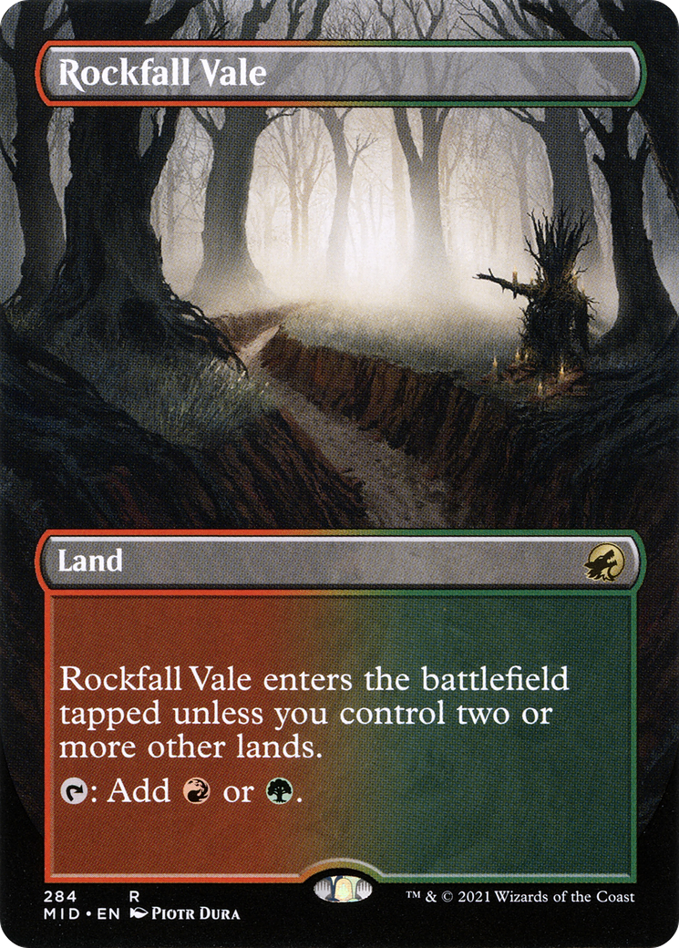 Rockfall Vale (Borderless) (MID-284) (Borderless) [Innistrad: Midnight Hunt]