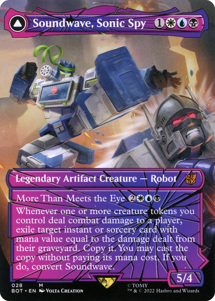 Soundwave, Sonic Spy (Shattered Glass) (BOT-028) (Borderless) [Transformers]