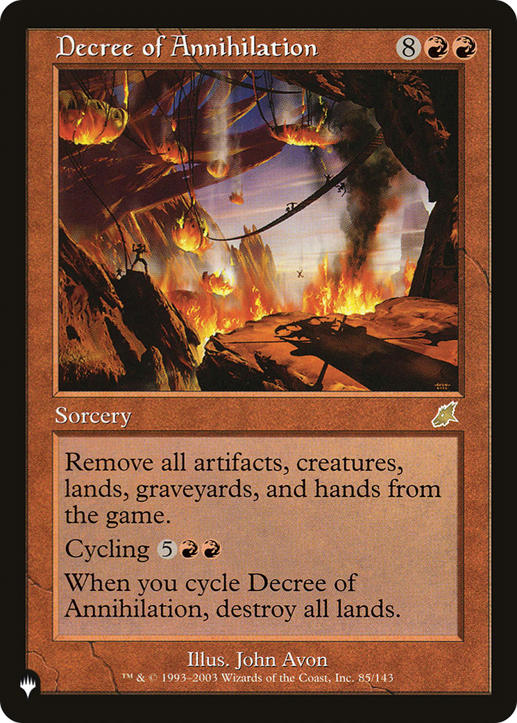Decree of Annihilation (LIST-SCG-85) [The List]