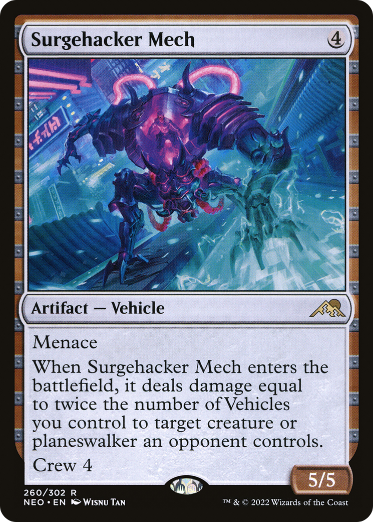 Surgehacker Mech (NEO-260) [Kamigawa: Neon Dynasty] Foil