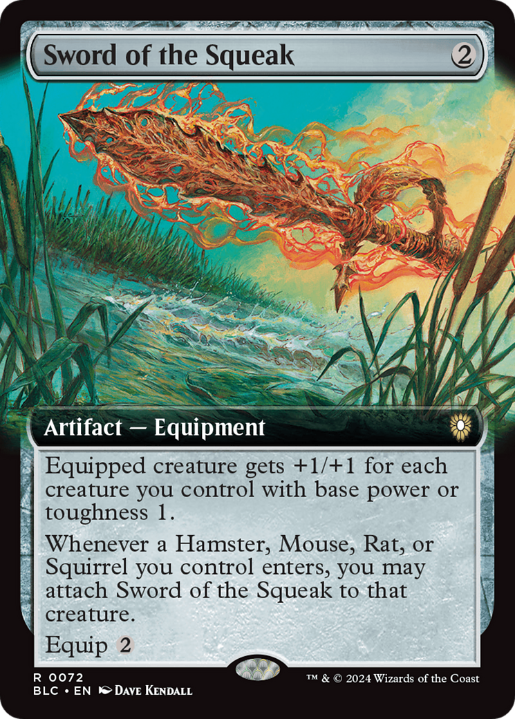Sword of the Squeak (BLC-072) [Bloomburrow Commander]: (Extended Art) Foil