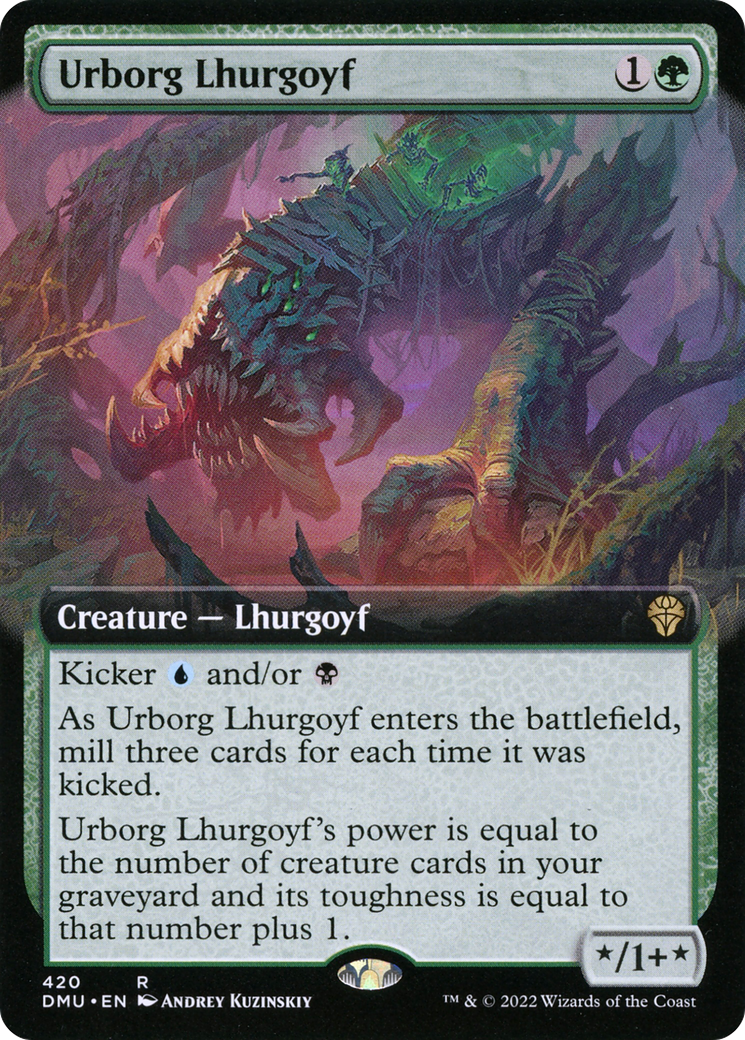 Urborg Lhurgoyf (Extended Art) (DMU-420) [Dominaria United]