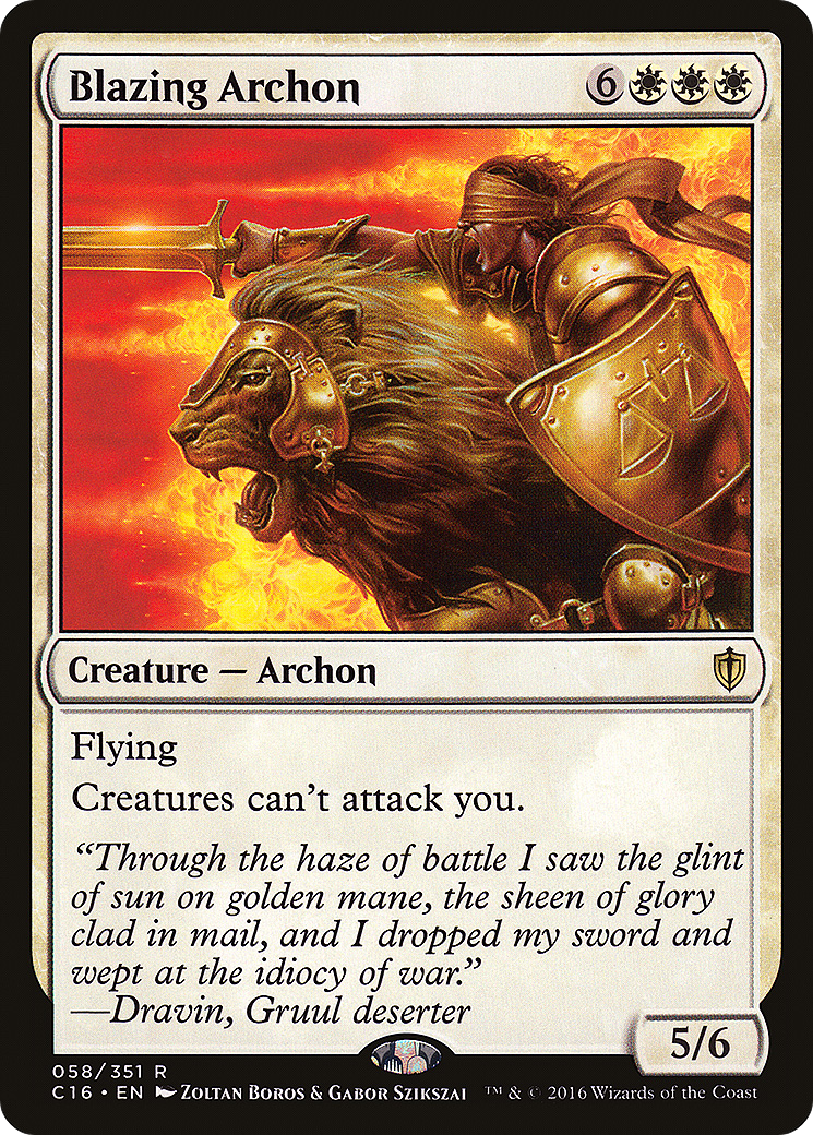 Blazing Archon (C16-058) [Commander 2016]