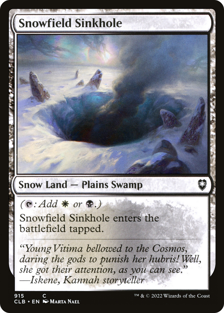 Snowfield Sinkhole (CLB-915) [Commander Legends: Battle for Baldur's Gate]