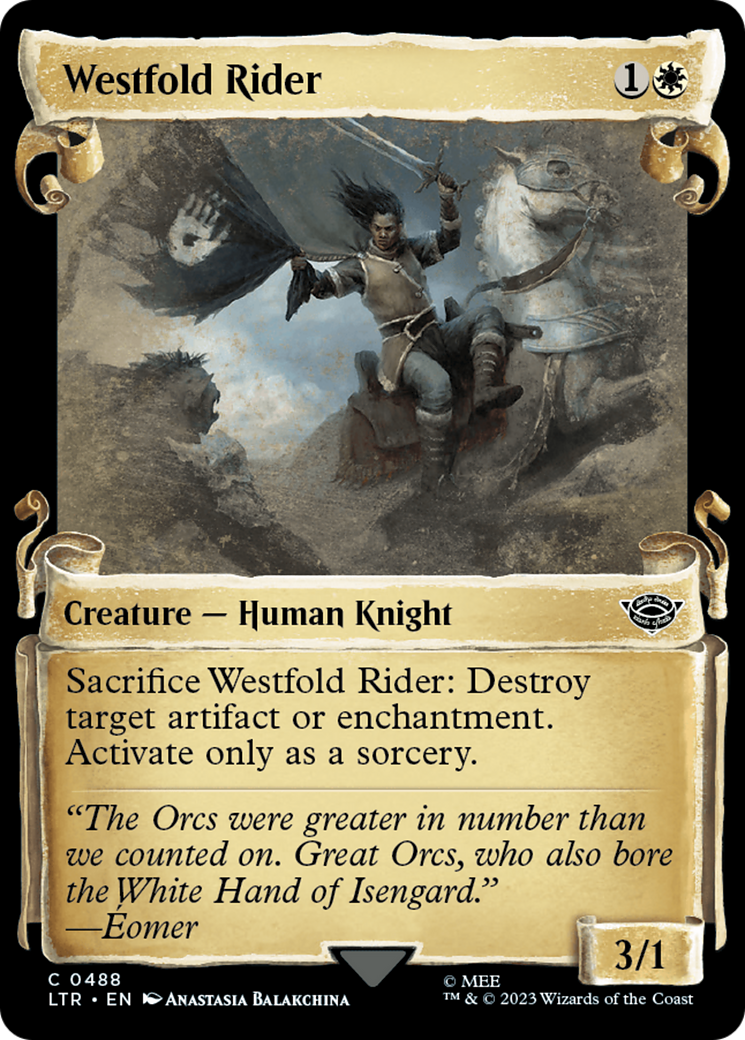Westfold Rider (Showcase Scrolls) (LTR-488) [The Lord of the Rings: Tales of Middle-earth] Foil