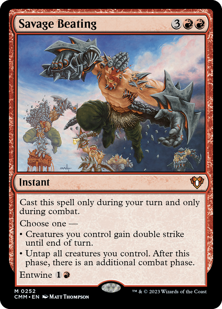 Savage Beating (CMM-252) [Commander Masters] Foil