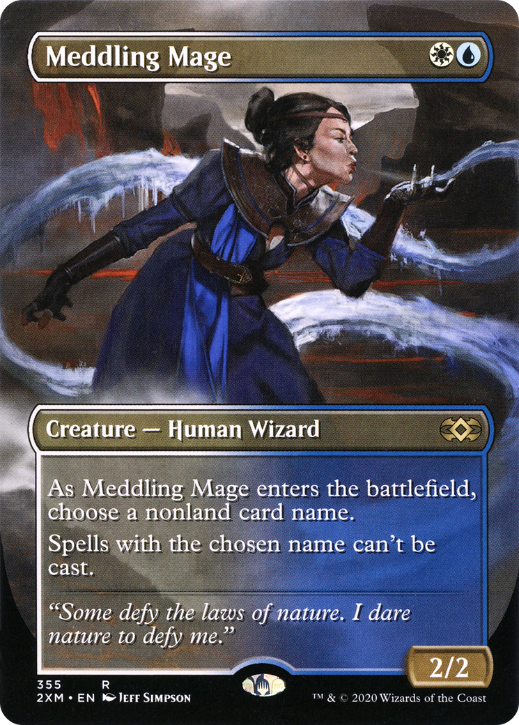 Meddling Mage (Borderless) (2XM-355) (Borderless) [Double Masters]