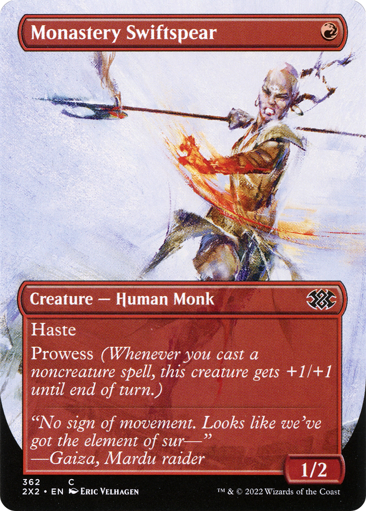 Monastery Swiftspear (Borderless) (2X2-362) [Double Masters 2022]