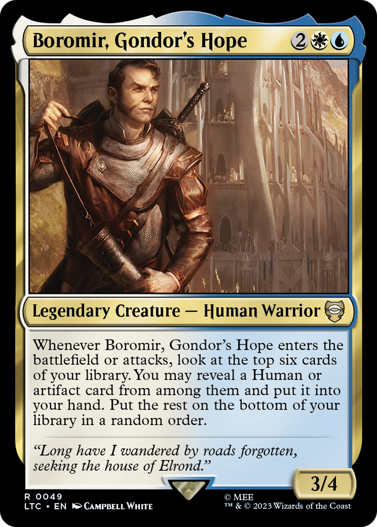 Boromir, Gondor's Hope (LTC-049) [Tales of Middle-earth Commander] Foil