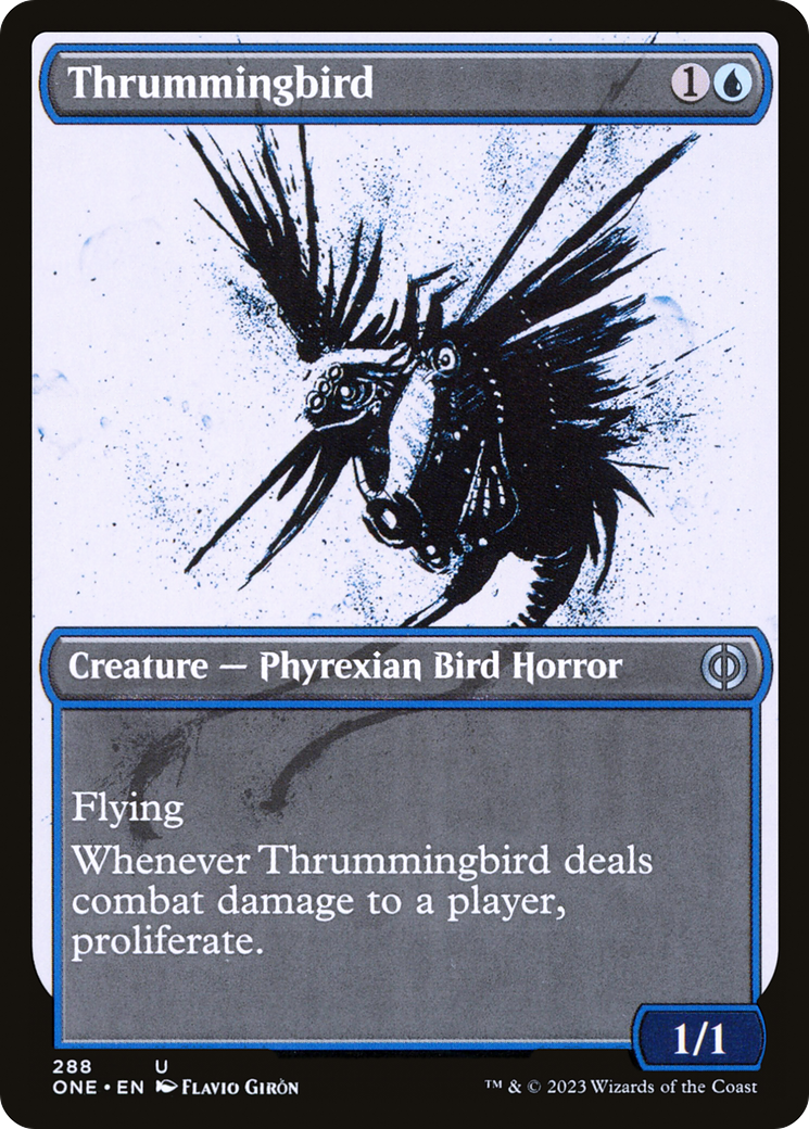 Thrummingbird (Showcase) (ONE-288) [Phyrexia: All Will Be One]