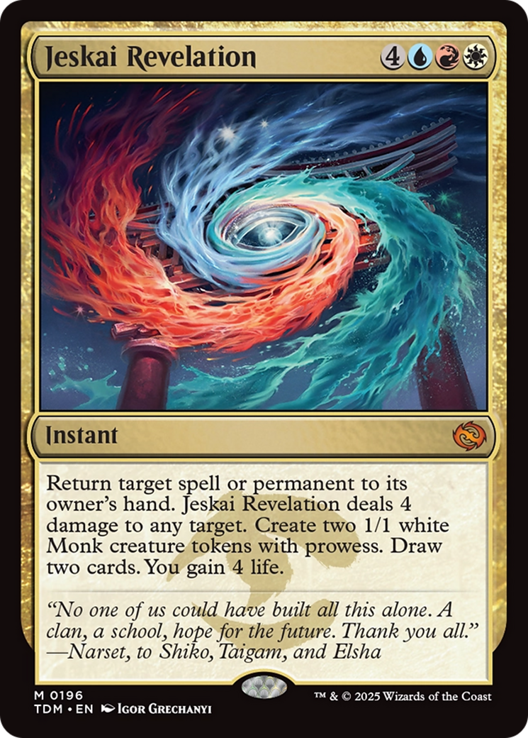 Jeskai Revelation (TDM-196) [Tarkir: Dragonstorm] Foil