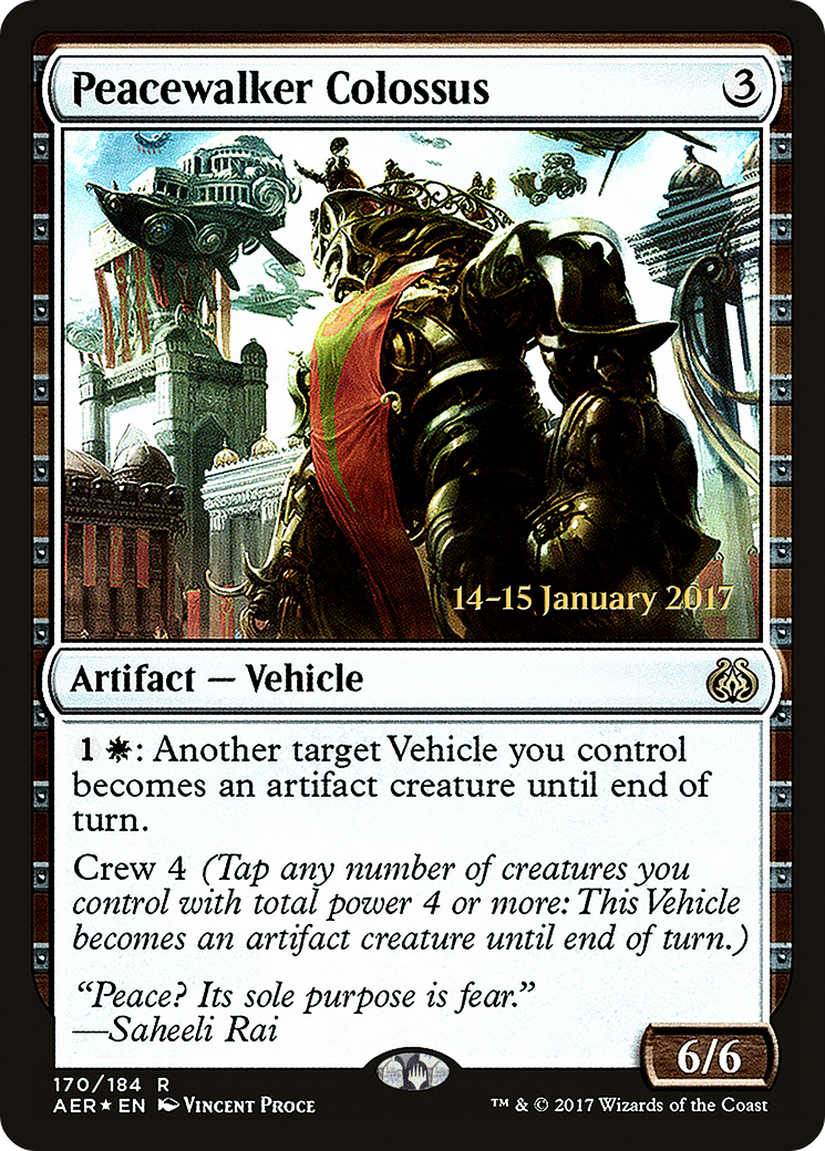 Peacewalker Colossus (PRE-170S) [Aether Revolt Promos] Foil