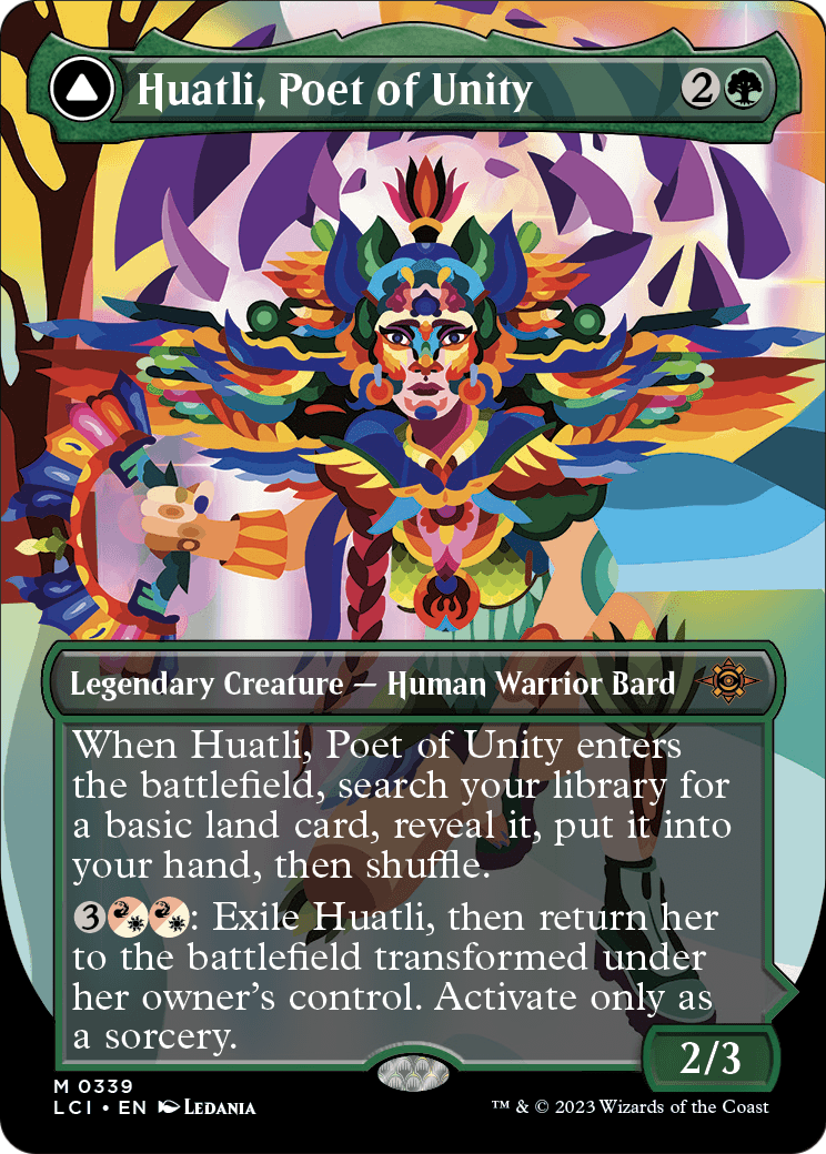 Huatli, Poet of Unity (Borderless) (LCI-339) [The Lost Caverns of Ixalan]