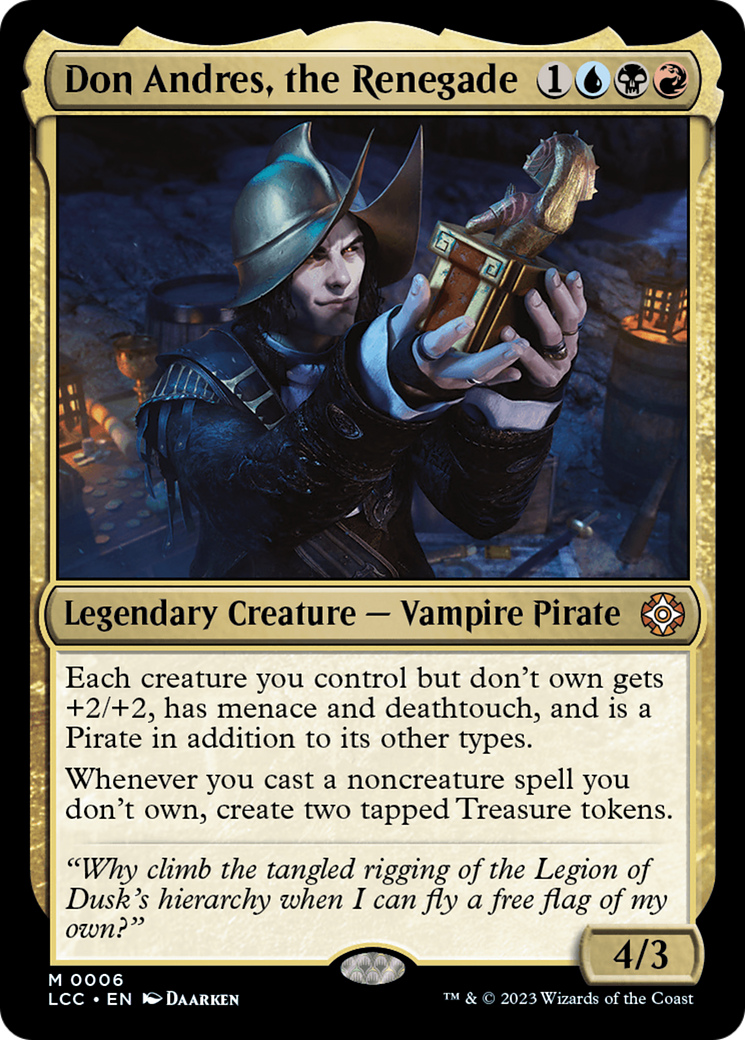 Don Andres, the Renegade (LCC-006) [The Lost Caverns of Ixalan Commander] Foil