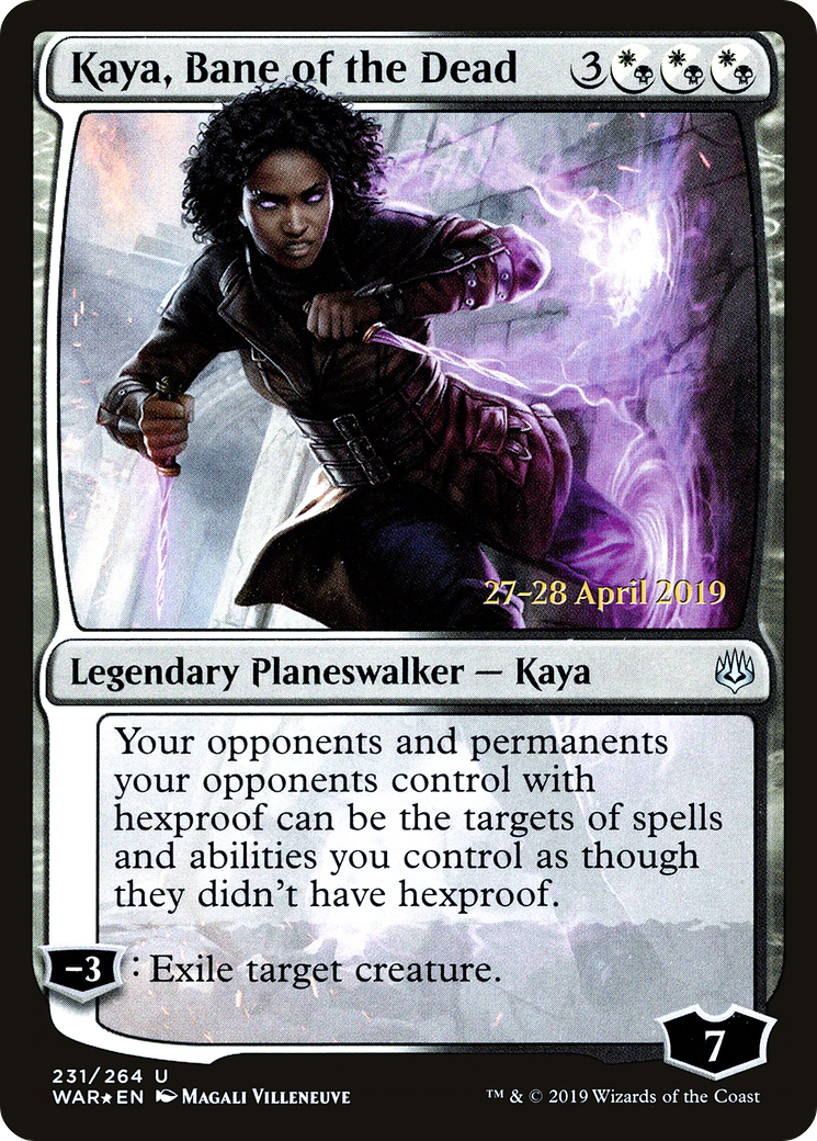 Kaya, Bane of the Dead (PRE-231S) [War of the Spark Promos] Foil