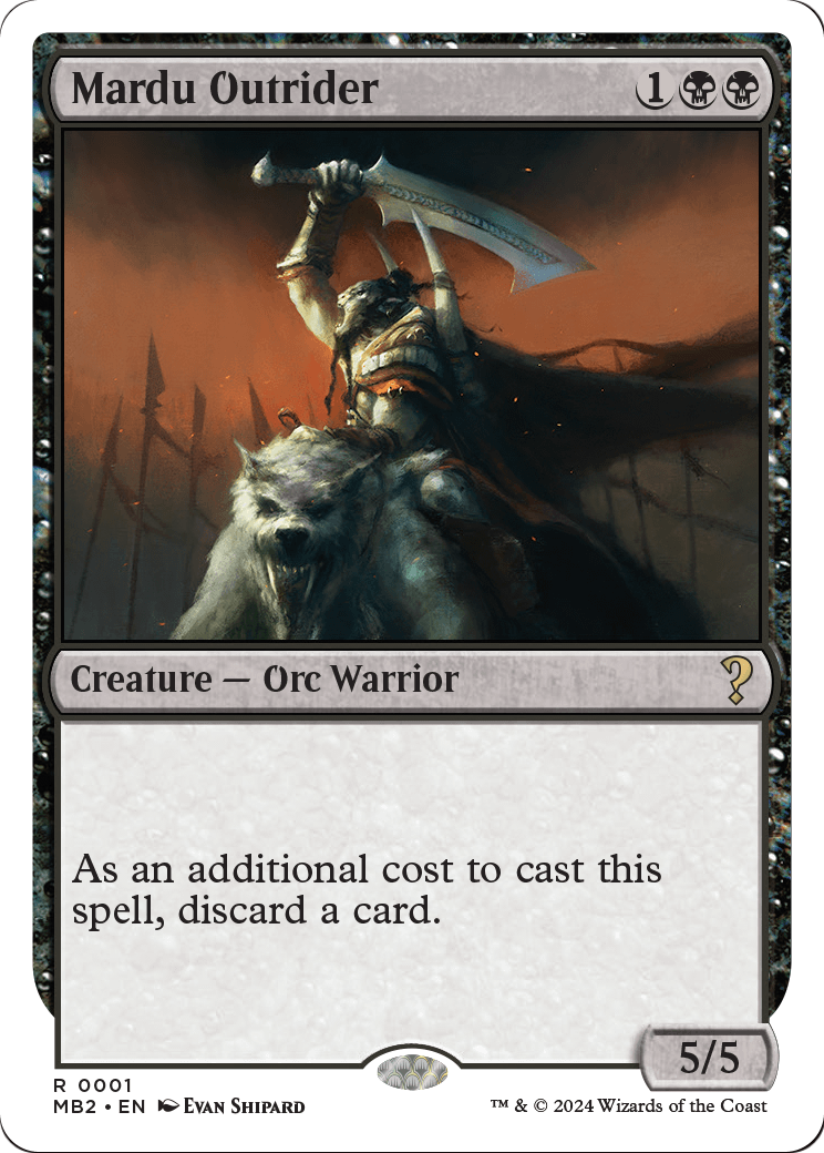 Mardu Outrider (White Border) (MB2-001) [Mystery Booster 2]