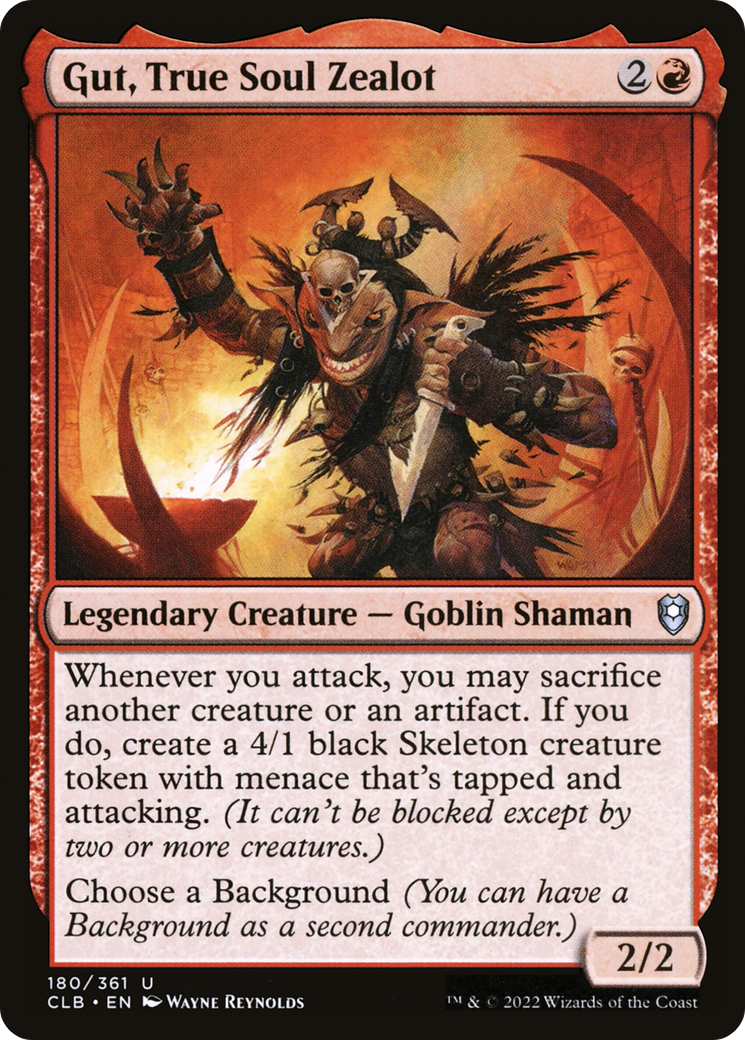 Gut, True Soul Zealot (CLB-180) [Commander Legends: Battle for Baldur's Gate]
