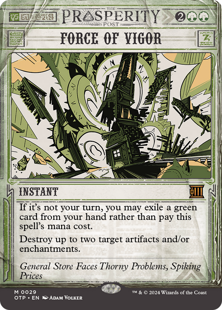 Force of Vigor (OTP-029) [Breaking News]: (Showcase) (Borderless) Foil