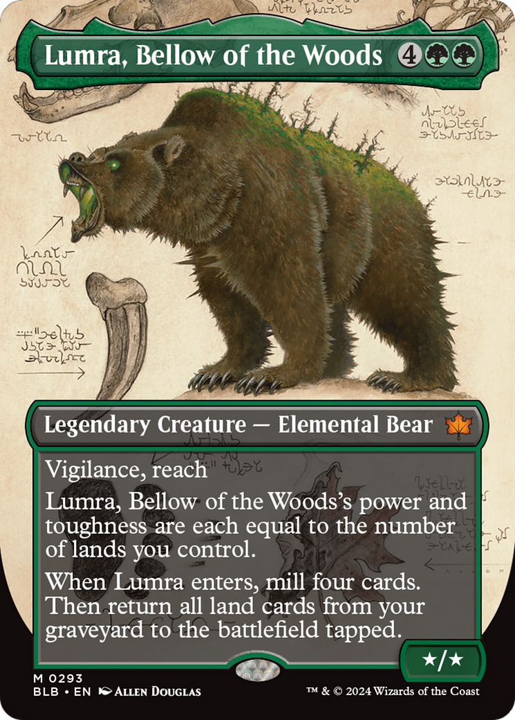 Lumra, Bellow of the Woods (BLB-293) [Bloomburrow]: (Showcase) (Borderless)