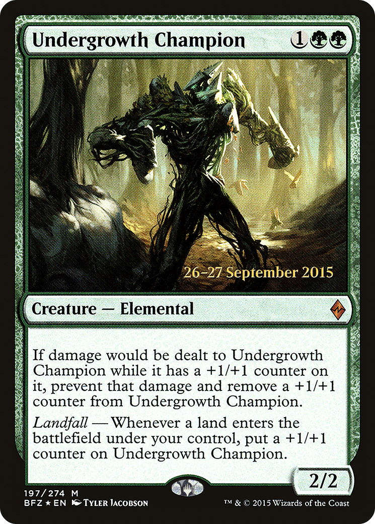Undergrowth Champion (PRE-197S) [Battle for Zendikar Promos] Foil