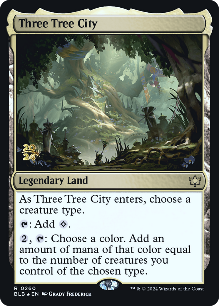 Three Tree City (PRE-260S) [Bloomburrow Promos] Foil
