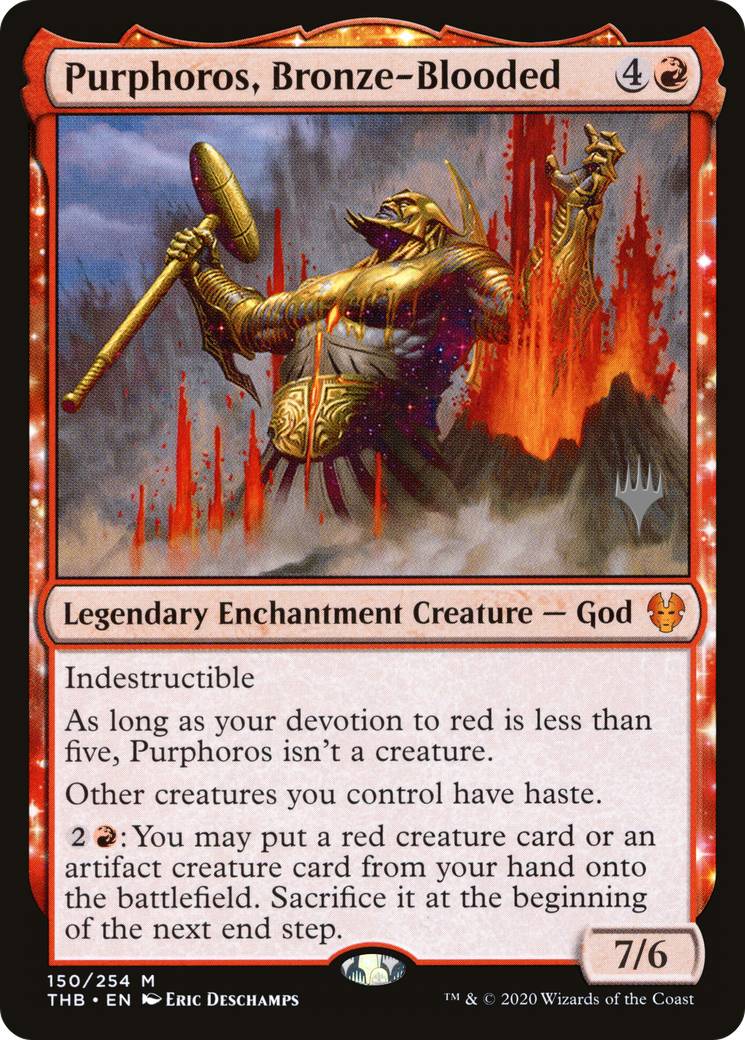Purphoros, Bronze-Blooded (PPTHB-150P) [Promo Pack: Theros Beyond Death Promos]