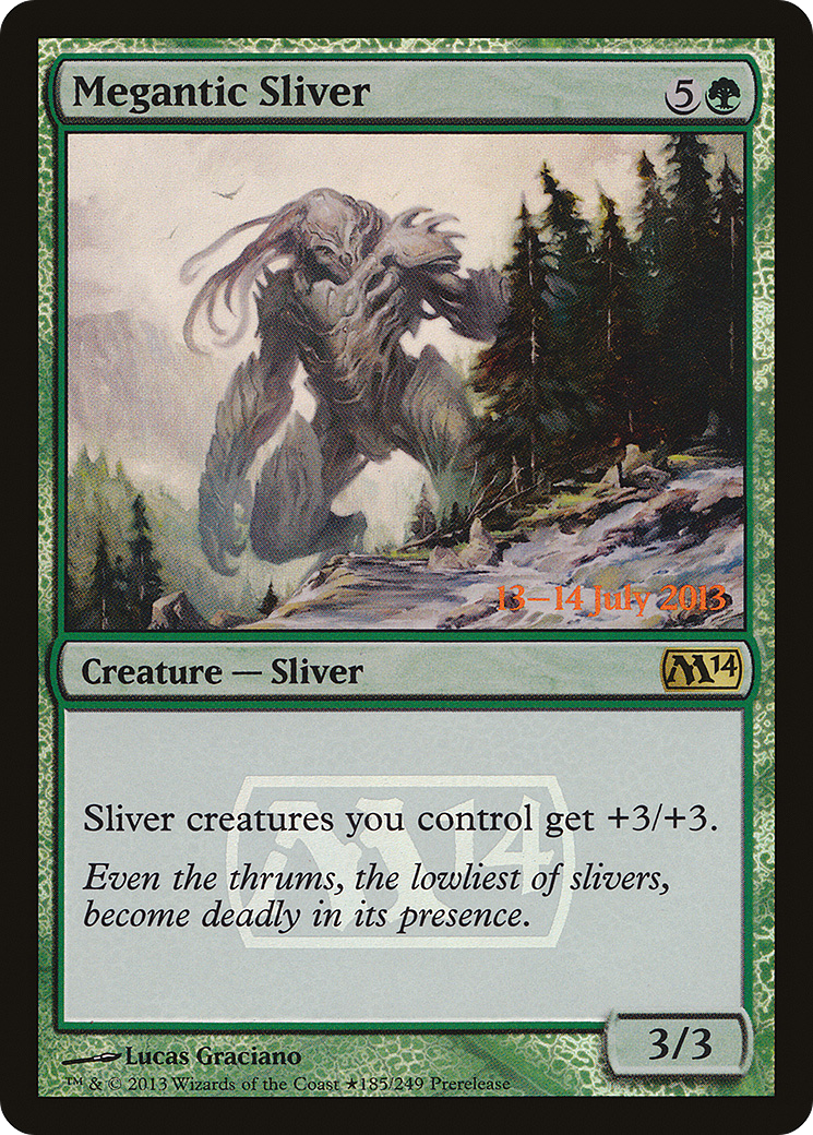 Megantic Sliver (PRE-185★) [Magic 2014 Promos] Foil