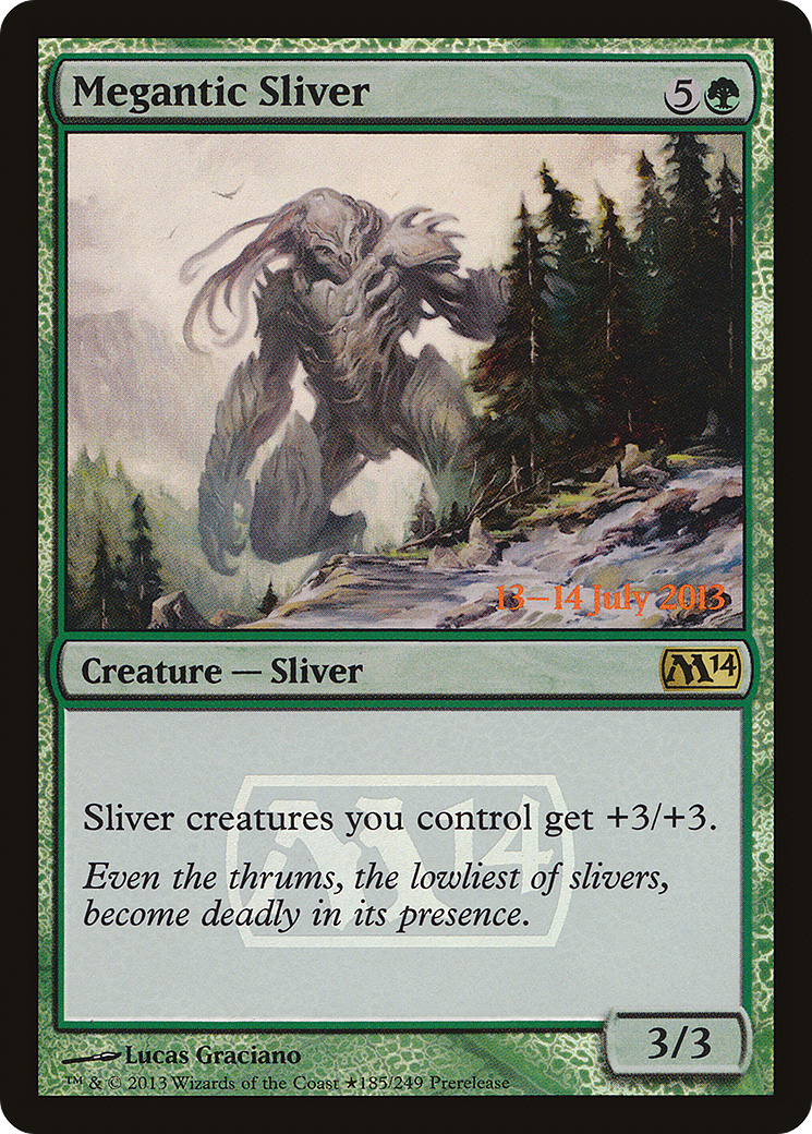 Megantic Sliver (PRE-185★) [Magic 2014 Promos] Foil