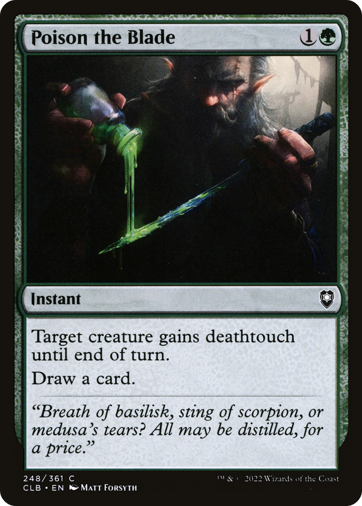 Poison the Blade (CLB-248) [Commander Legends: Battle for Baldur's Gate]