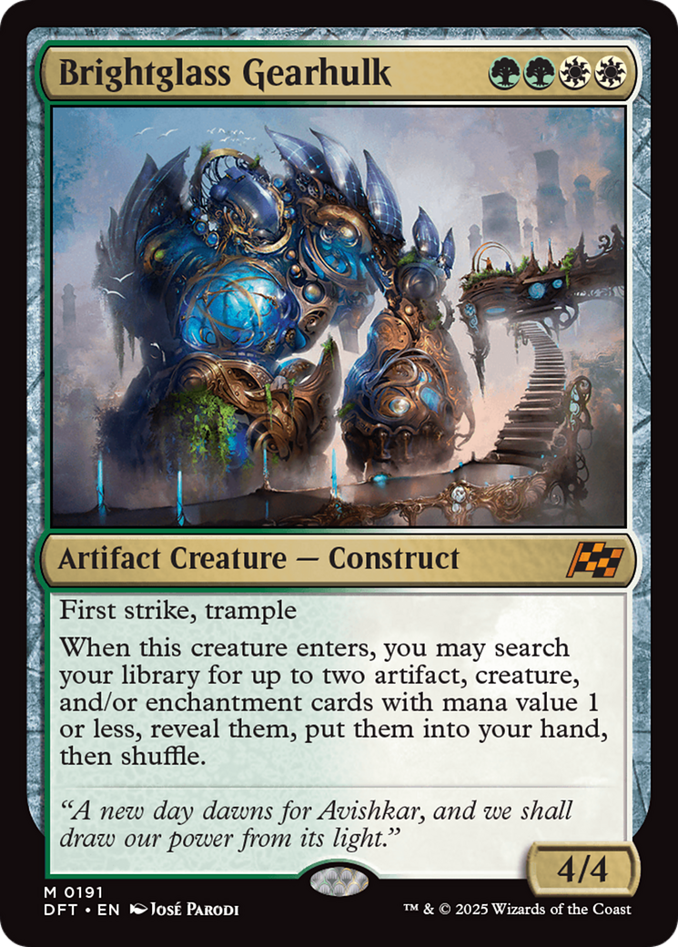 Brightglass Gearhulk (DFT-191) [Aetherdrift] Foil