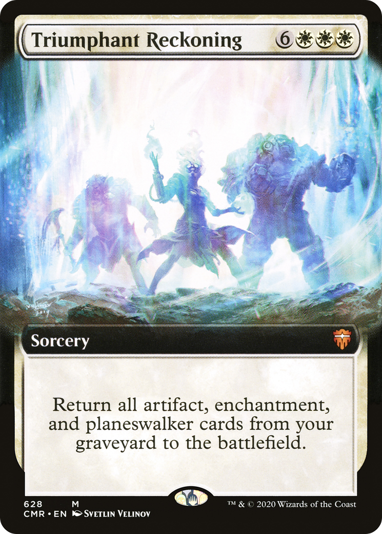 Triumphant Reckoning (CMR-628) [Commander Legends]: (Extended Art) Foil